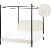 DANNEMOIS - Tweepersoonsbed - Gebroken wit - 140x200 cm - Bouclé