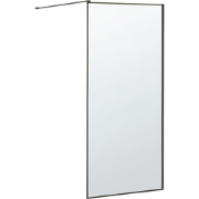 WASPAM II - Douchescherm - Zwart - 100 x 190 cm - Veiligheidsglas