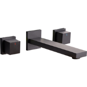 PAILON - Wandgemonteerde mengkraan - Zwart - Messing