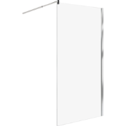 AHAUS - Douchescherm - Zilver - 100 x 190 cm - Veiligheidsglas