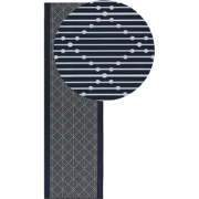 CHARVAD - Laagpolig vloerkleed - Marineblauw - 60 x 200 cm - Polyester