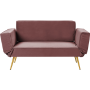 SAARELA - Slaapbank - Roze - Fluweel