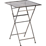 BORMIO  - Tuinbartafel - Zwart - 60 x 60 cm - IJzer