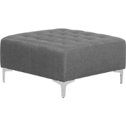 ABERDEEN - Ottomaan - Lichtgrijs - Polyester