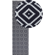 KARUNGAL - Loper - Zwart - 60 x 200 cm - Polyester