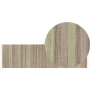 TALPUR - Vloerkleed - Beige/Lichtgroen - 80 x 300 cm - Jute