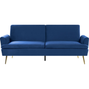 VETTRE  - Slaapbank - Marineblauw - Fluweel