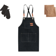 RAPHANUS - Keukentextiel set - Zwart - Polyester