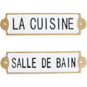 ISERE - Wanddecoratie set van 2 - Wit - IJzer