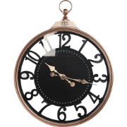 ALLOZA  - Wandklok - Zwart  - Synthetisch materiaal
