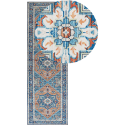 RITAPURAM - Laagpolig vloerkleed - Blauw - 80 x 240 cm - Polyester