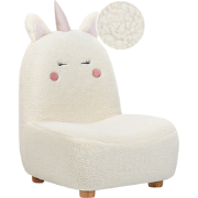 LULEA - Kinderstoel - Gebroken wit - Nepbont