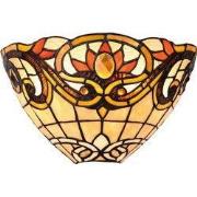Lumilamp Wandlamp Tiffany Geel Bruin Metaal