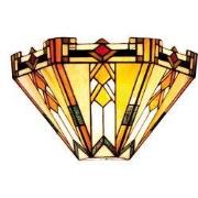 Lumilamp Wandlamp Tiffany Beige Bruin Glas