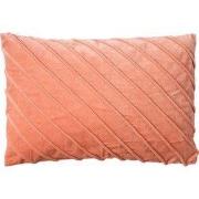 PACO - kussenhoes 40x60 cm - velvet - 100% katoen - Muted Clay - roze