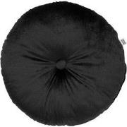 Dutch Decor OLLY - sierkussen Ø40 cm - rond velvet - Raven - zwart - D...