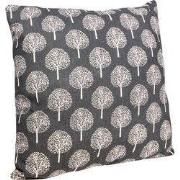 QUVIO Sierkussen gevuld - Boom - 45 x 45 cm - Antraciet