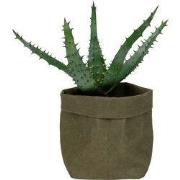 QUVIO Plantenzak uitwasbaar 9x9x15cm - Donker groen