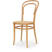 Vienna Thonet No. 14 houten bistrostoel naturel - met rotan zitting