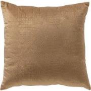 Dutch Decor CROCO - Sierkussen 40x40 cm - subtiele kroko print - Tobac...