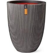 Vaas elegant Groove H58 cm antraciet