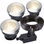 Garden lights larch set inbouwspot 12 v 30 lm 1 w 3000 k