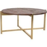 LABEL51 Salontafel Dox - Espresso - Mangohout - 70 cm - Rond