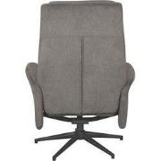 LABEL51 Fauteuil Bergen - Antraciet - Cosmo - Incl. Hocker