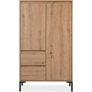 Hoge Buffetkast 2 Deuren 2 Laden en 2 Planken H139 cm - Plock