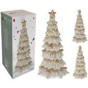 Denneboom creme 10x10x22 cm 2as