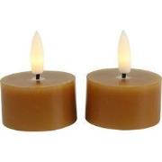 Ledkaars Lyon 4x4x5.2 cm oranje set van 2