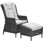 Garden Impressions Marbella loungestoel verstelbaar incl. voetenbank -...
