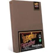 Superieur Hoeslaken - 160x210/220 cm - Taupe - 100% katoen