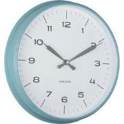Karlsson - Wandklok Modern Factory - Misty blue & jungle green- Ø30cm