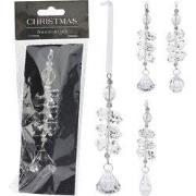 Hangdeco diamants 3x2x15 cm 3as kerstversiering