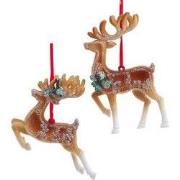 4.2-5.5 inch Brwn/Wht Cut-Out Deer Orns 11,938x10,16x3,81 cm kerstorna...