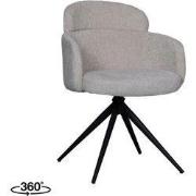 LABEL51 Eetkamerstoel Levi - Naturel - Elite - Black Frame