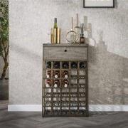 Hoyz Collection - Wijnkast Ferro 1 Lade - Brons Antiek