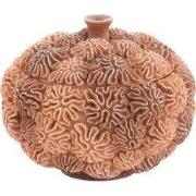 Light & Living - Deco box+deksel  - Ø20x15.5cm - Bruin