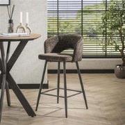 Hoyz Collection - Barstoel Boucle Salon - Tissee Cargo Bruin - Set van...