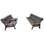 Carouge loungeset 3 delig teak antraciet
