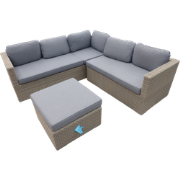 Gibson cornerset natural kobo grey incl. royal antraciet kussens