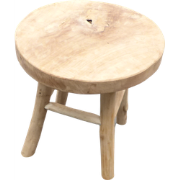 Teak houten kruk klein