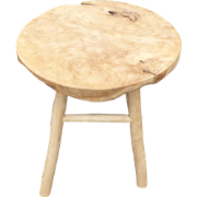 Teak houten kruk groot