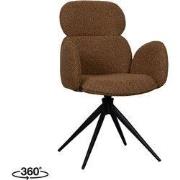 LABEL51 Eetkamerstoel Vidar -  - Royal Boucle - Zwart Metalen Frame