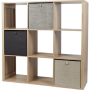 MISOU Klaus Wandkast - Open - Vakkenkast - met 9 Vakken - Hout - Opber...