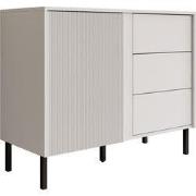 Meubella - Dressoir Margareth - Wit - 100 cm - 3 lades