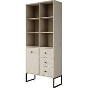 Meubella - Boekenkast Lyndall - Beige - 77 cm