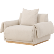 Rikki gestoffeerde fauteuil beige