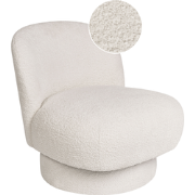 AYLO - Fauteuil - Gebroken wit - Bouclé